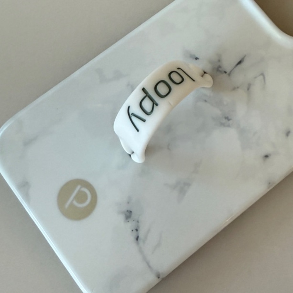 Loopy White Marble Phone Case for iPhone 13 Pro Right Orientation